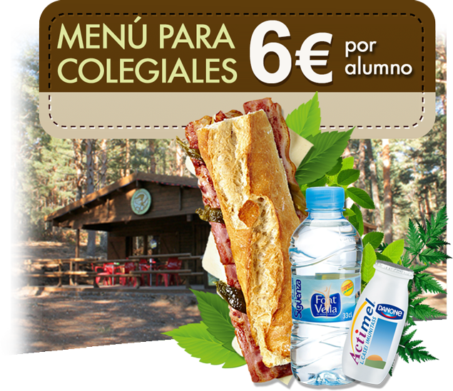 Menú para colegiales 5€